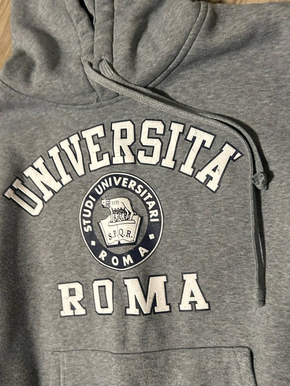 Universita Roma Gray Hooded Sweatshirt
